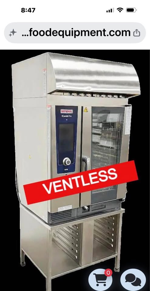 Used Rational Elctric Combi Oven - OPTION IS w/ Ventless Hood Add On