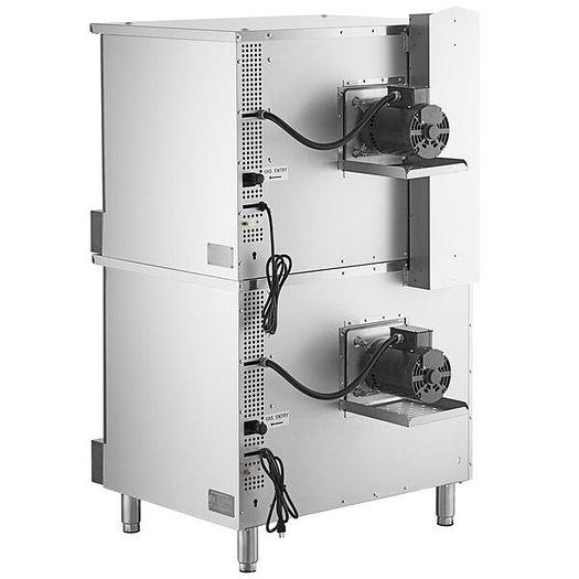 Double Deck Full Size Natural Gas Convection Oven with Legs - 108,000 BTU