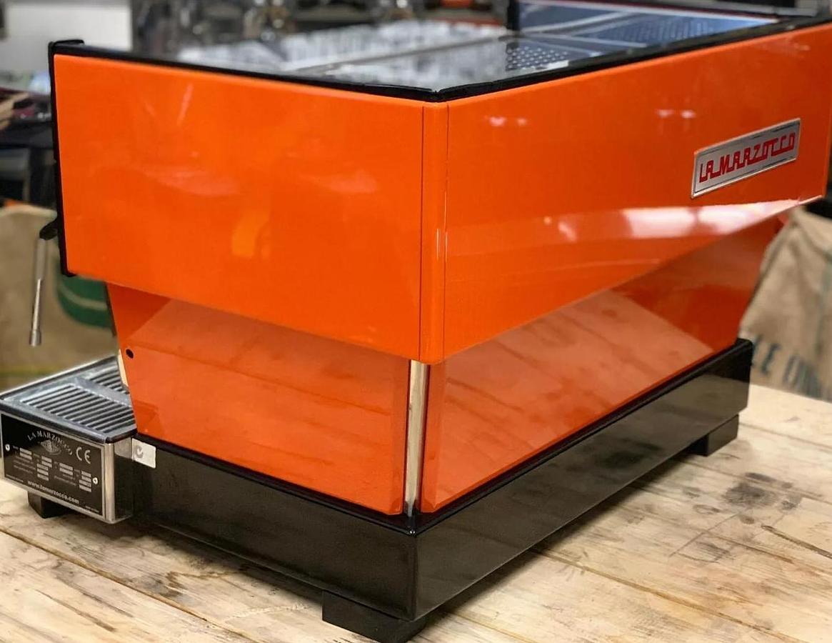 Refurbished LA MARZOCCO LINEA CLASSIC 2 GROUP ORANGE ESPRESSO COFFEE MACHINE COMMERCIAL CAFE