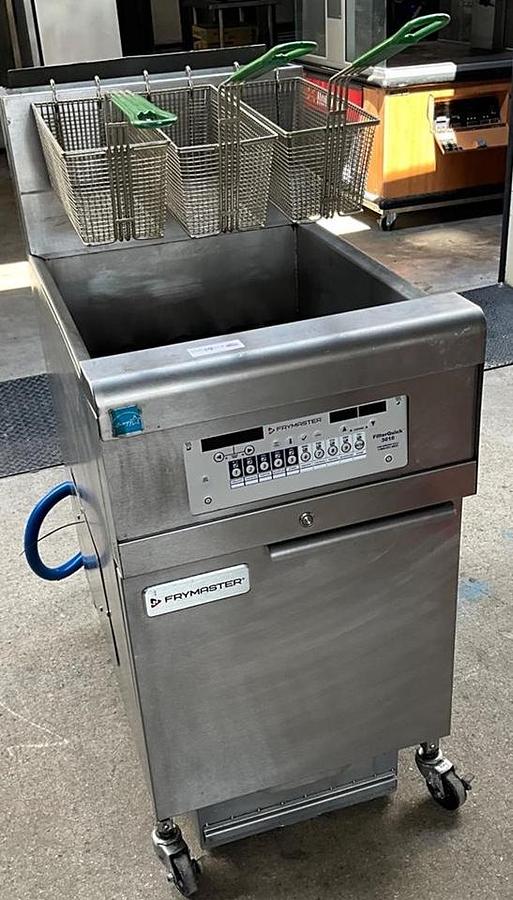 Used Frymaster gas fryer with filtration systems