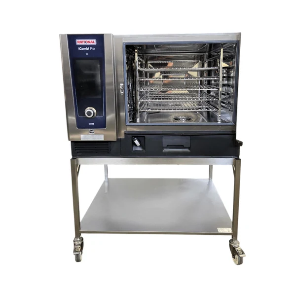 Used Rational LM100CE AXXXXX Electric Combi Oven with Stand - 6 Pan