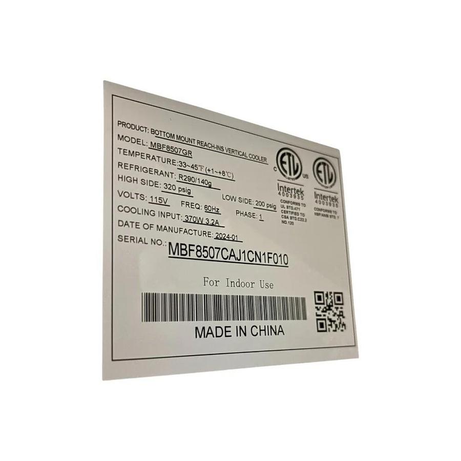 Used Atosa MBF8507GR Refrigerator - 2 Solid Door - Warranty