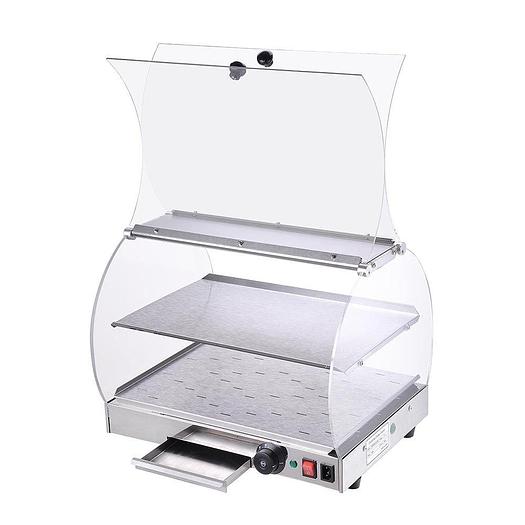 Commercial Countertop 20x16x15" Food Warmer Curved Acrylic Display Cabinet Case
