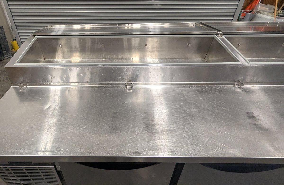 Used Victory VPT-119 119" Four Door Refrigerated Pizza/Salad & Sandwich Prep Table