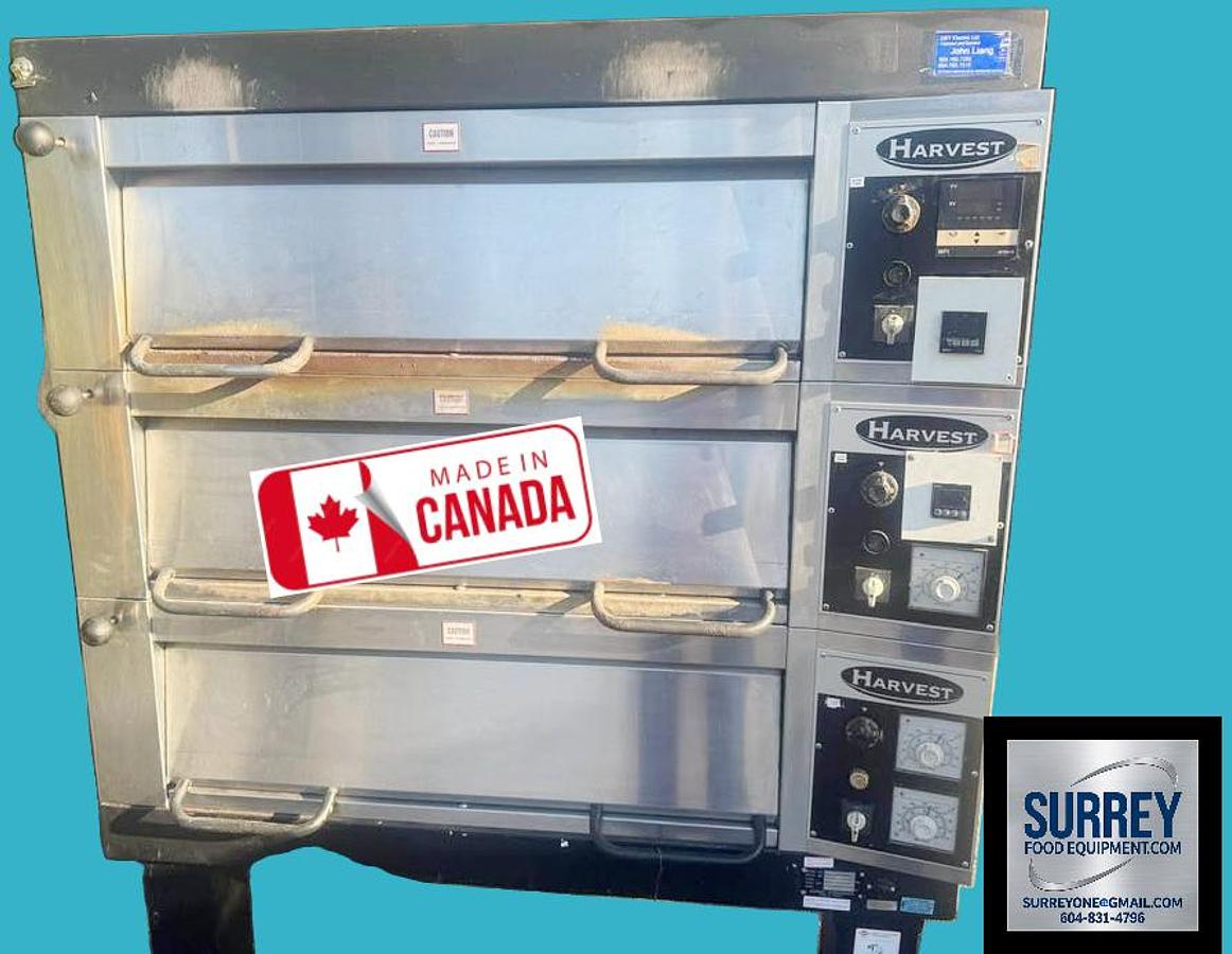 Used Harvest 3 deck bakery oven - electric