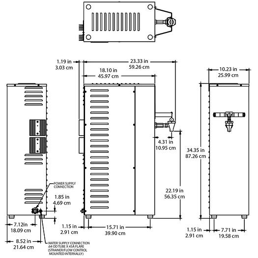 Used Bunn 24 gallon hot water tank dispenser