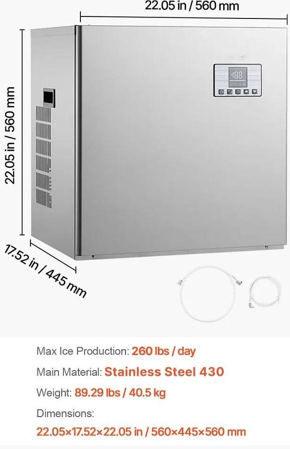 Used 260LB ICE CUBE MACHINE HEAD - WARRANTY - BRAND NEW 