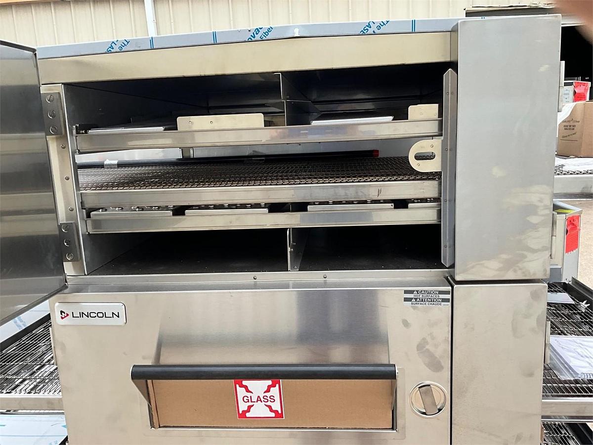 Used 3 stack Lincoln Impinger gas 1600 conveyor oven - tech checked - BRAND NEW -NEVER BEEN USED