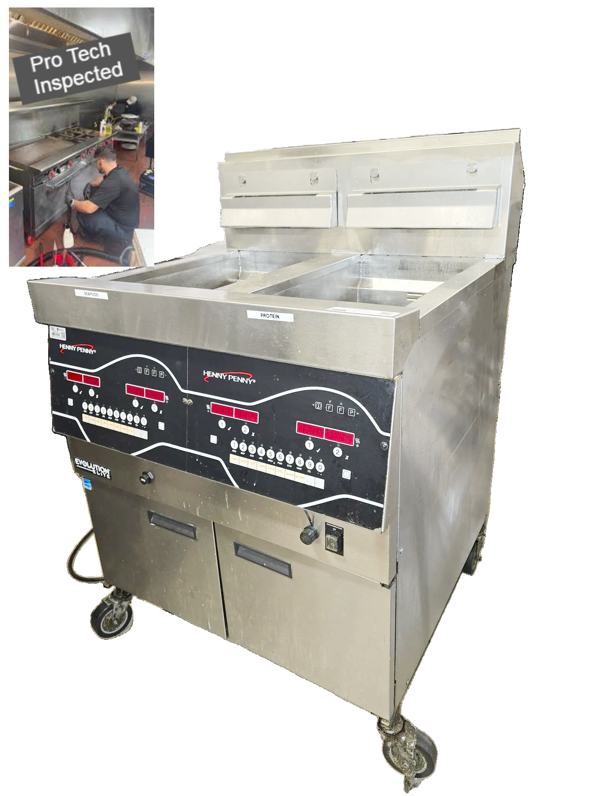 Used Double Fryer | Henny Penny | Model # EEG-242 FFXX ST | NG / 120 Volt