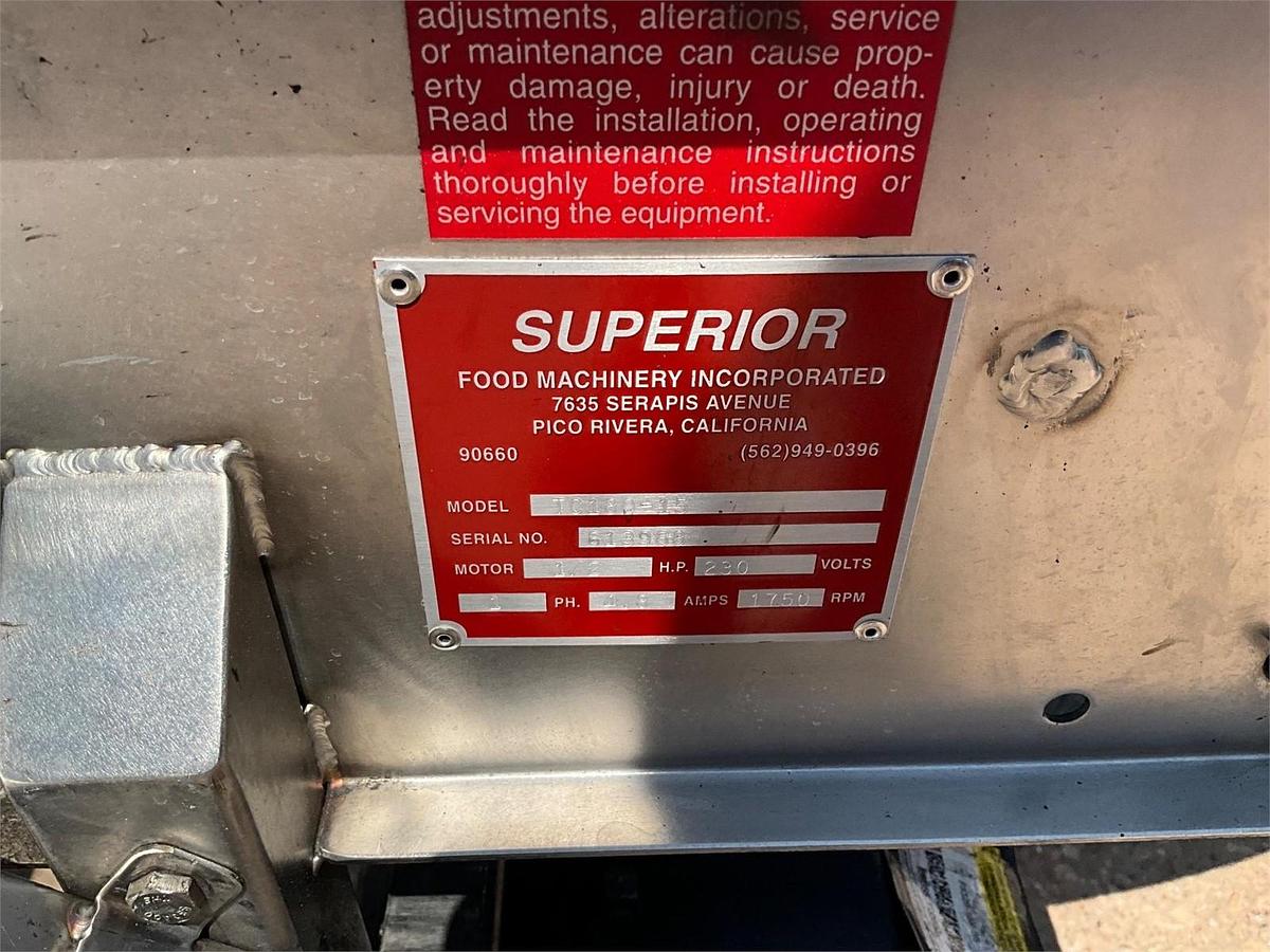 Used Superior gas corn and tortilla line with conveyors