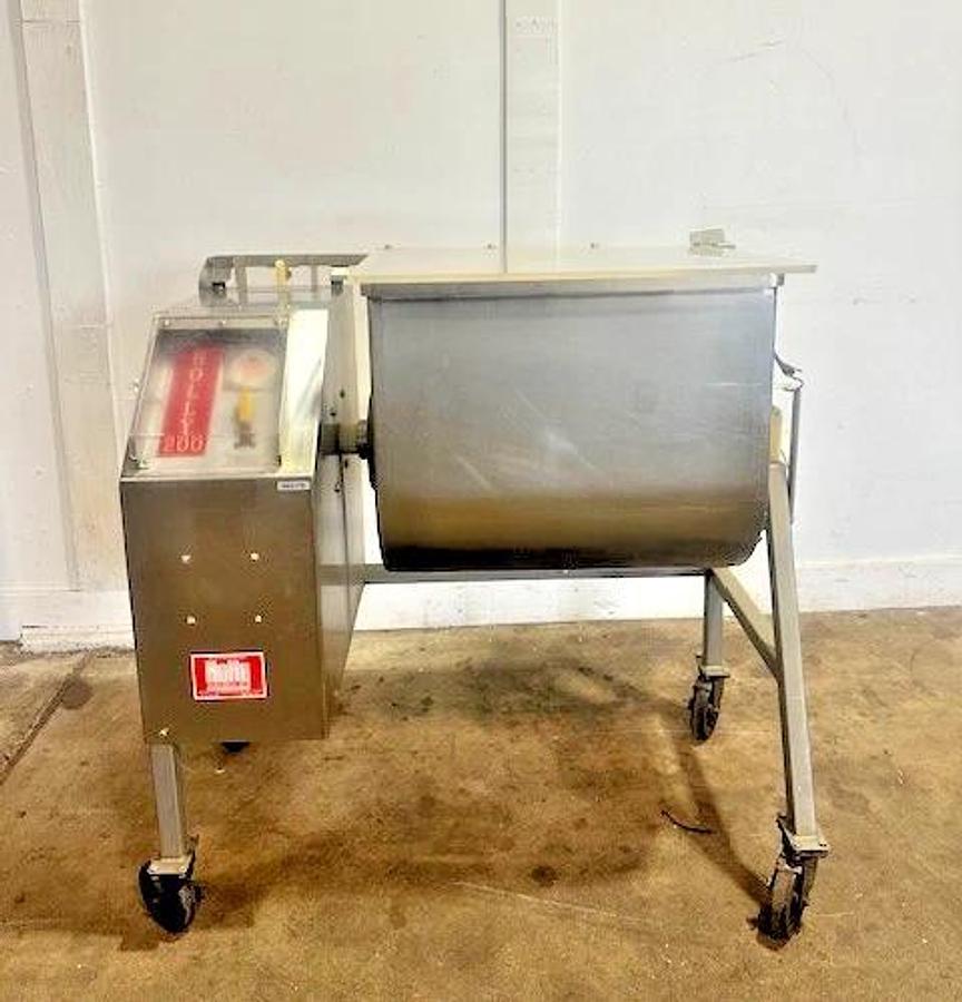 Used HOLLY 200"H.D COMMERCIAL 220/440 V, 3PH MEAT MIXER/GRINDER W/ TOP COVER