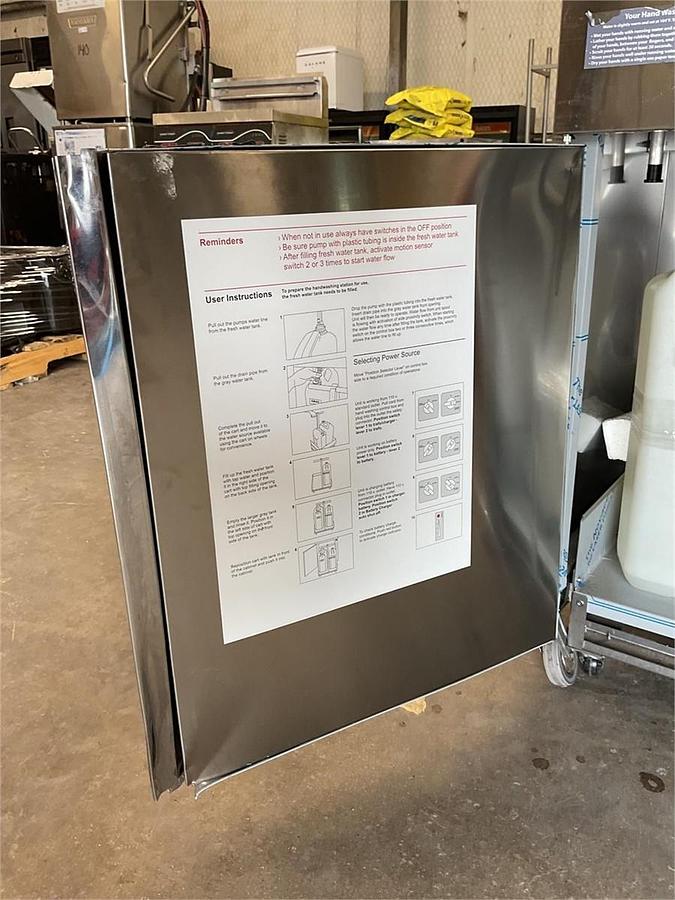 Used Hot and cold water -portable hand sink