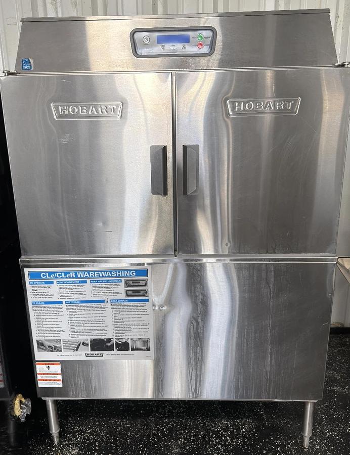 Used Hobart CL44E Commercial Dishwasher Conveyor Dishwasher Rack-Type
