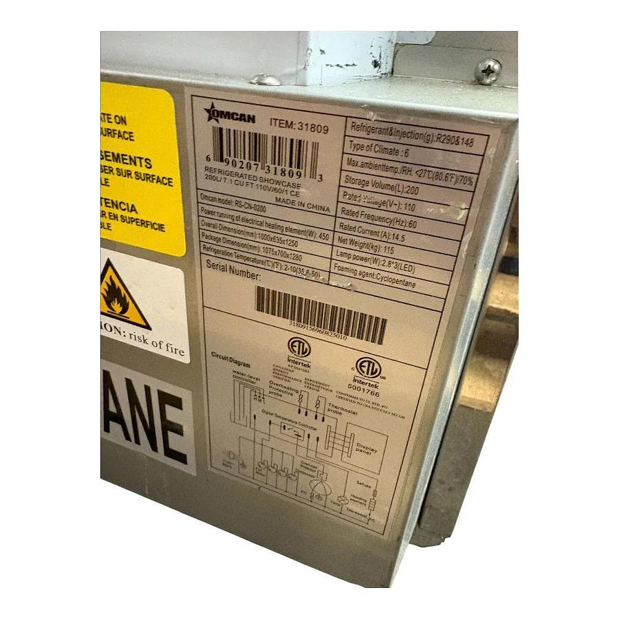 Used Omcan 31809 Refrigerated Showcase -WARRANTY