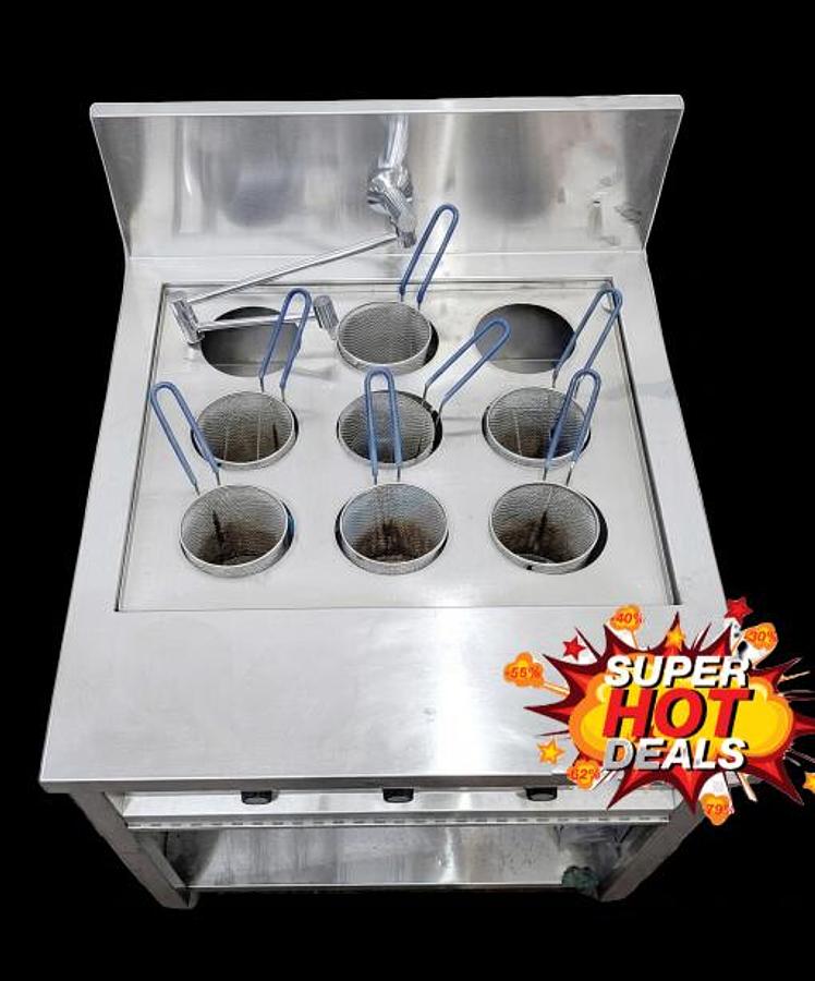 Used COMMERCIAL PASTA COOKER W/ WATER FAUCET 34"