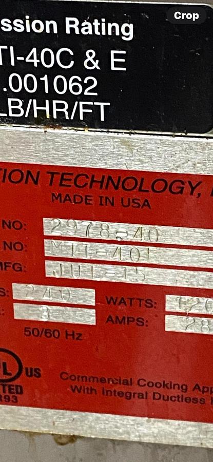 Used AUTOFRY MTI-40E Deep Fryer