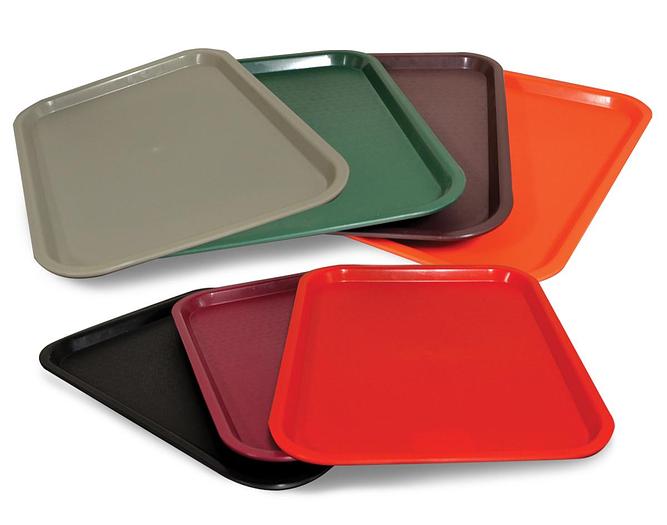 Used 12″ x 16″ Brown Fast Food Tray - 12 pack