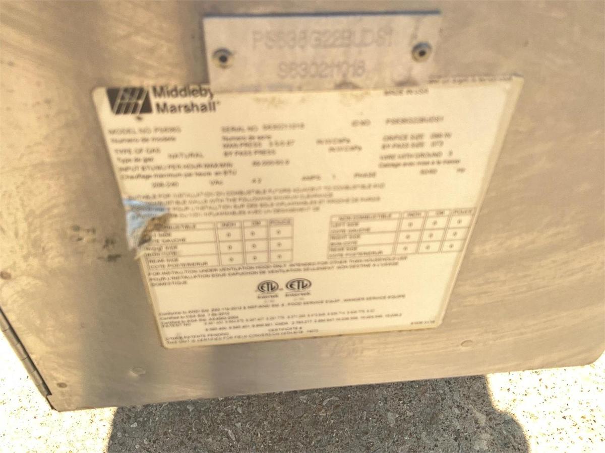 Used Middleby Marshall gas triple stack conveyor oven PSG36