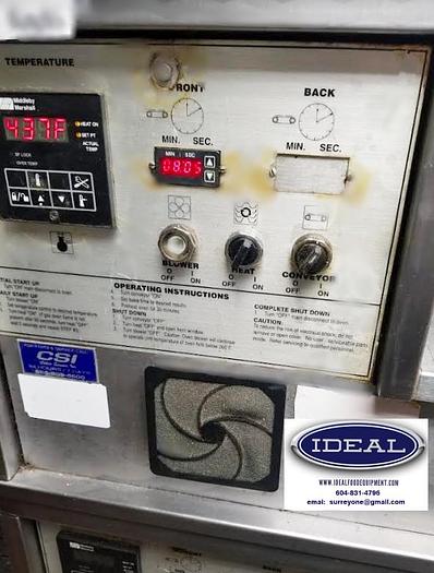 Used Middleby Marshal PS570 Gas double stacked conveyor pizza ovens