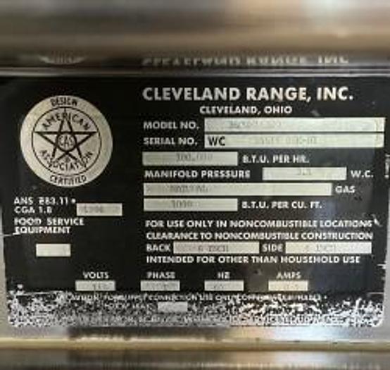 Refurbished Cleveland 36 Pan Gas Convection Steamer 36CGM16300  - RARE USED ITEM