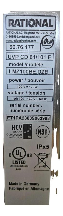 Refurbished Rational LM100DE.AXXXX Electric Combi Oven with LMZ100BE.DZB Ventless Hood