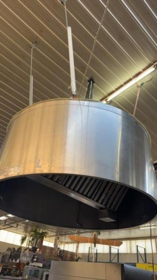 Used Mongolian grill 52 inches diameter with exhaust hood