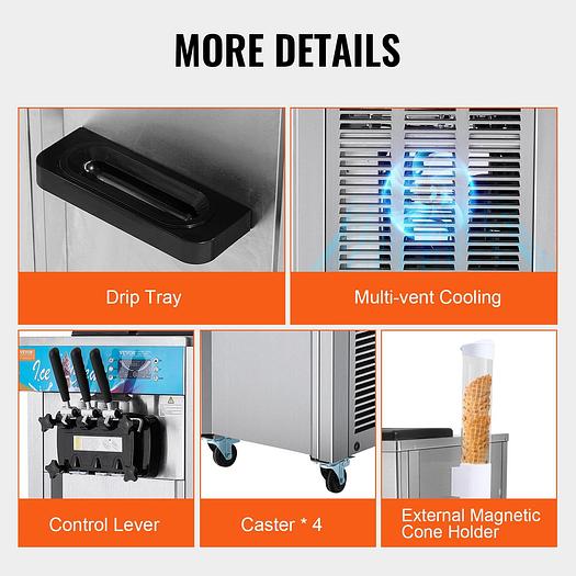 3 FLAVOR SOFT SERVE MACHINE -