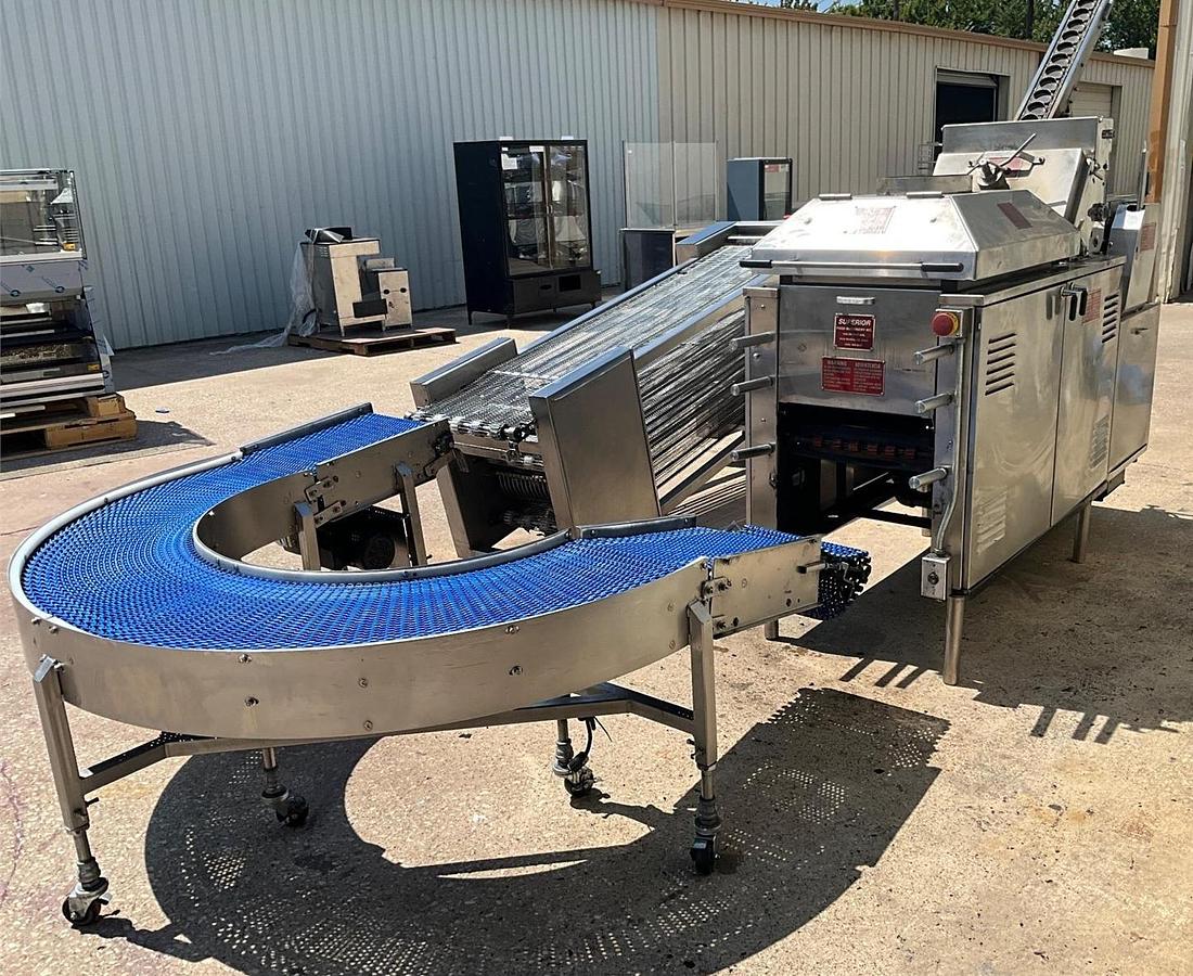 Used Superior gas corn and tortilla line with conveyors