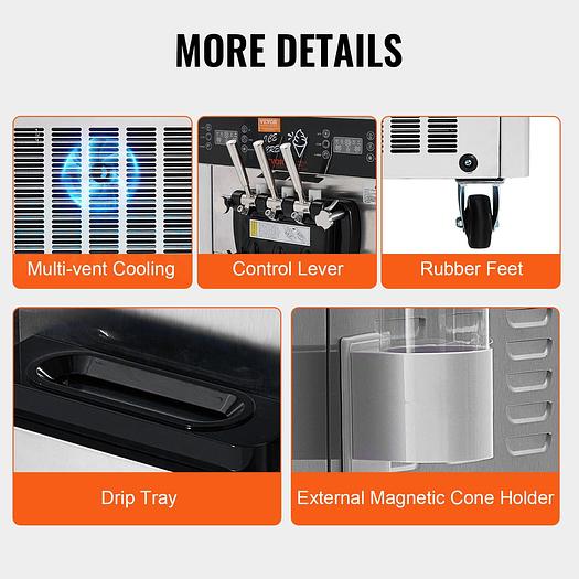 3 flavor soft serve machine