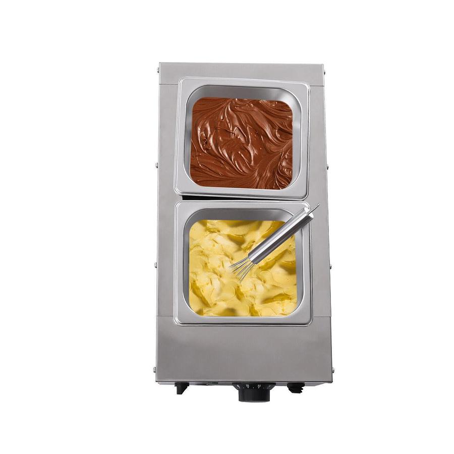 Used 3L Commercial Electric Chocolate Tempering Machine Melter Maker W/ 2 Melting Pot
