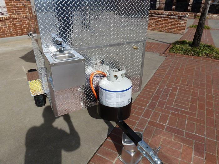 Mobile Hot Dog Cart Trailer Food Concession Vending Kiosk Stand