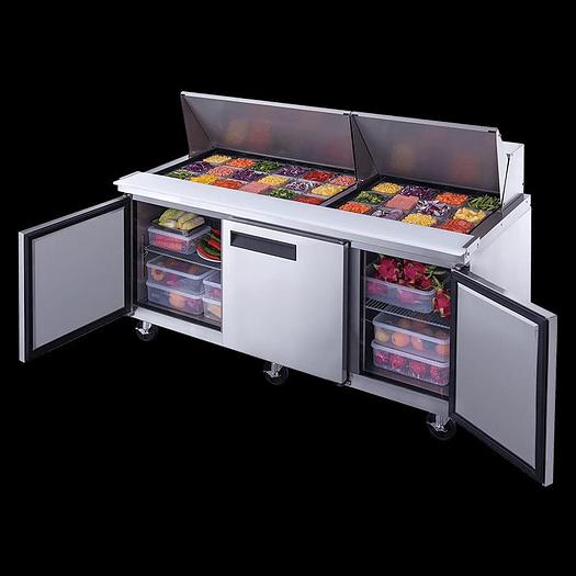 New Air NPT-072-MSA 72″ 3 Door Mega Top Refrigerator