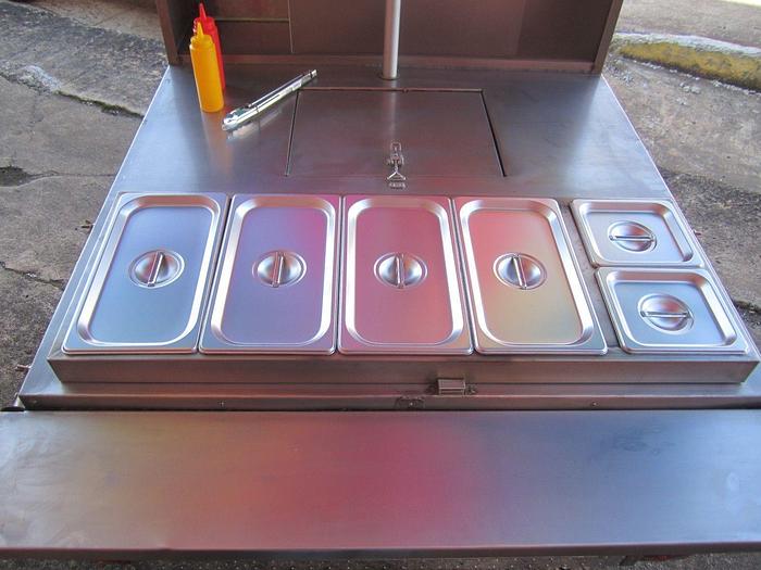 Mobile Hot Dog Cart Trailer Food Concession Vending Kiosk Stand