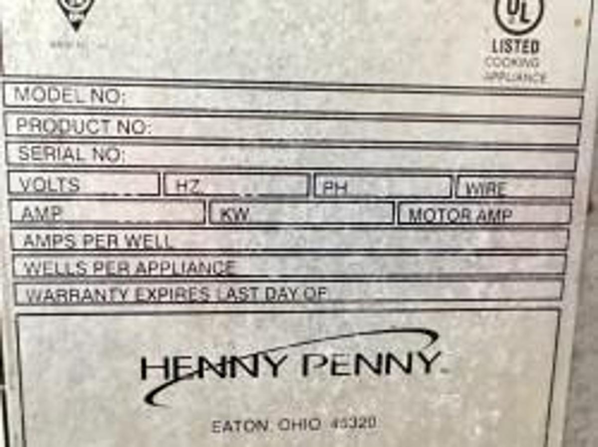 Used Henny Penny 2 Bay Electric Fryer with Filtration & Lift OAE 323