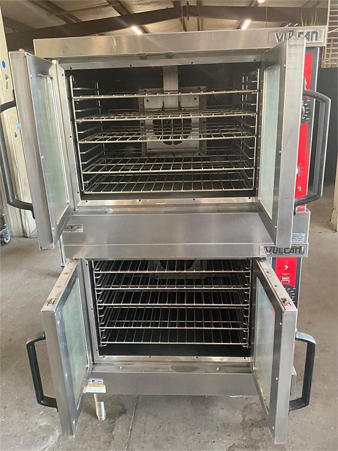 Used Vulcan gas double stack convection oven