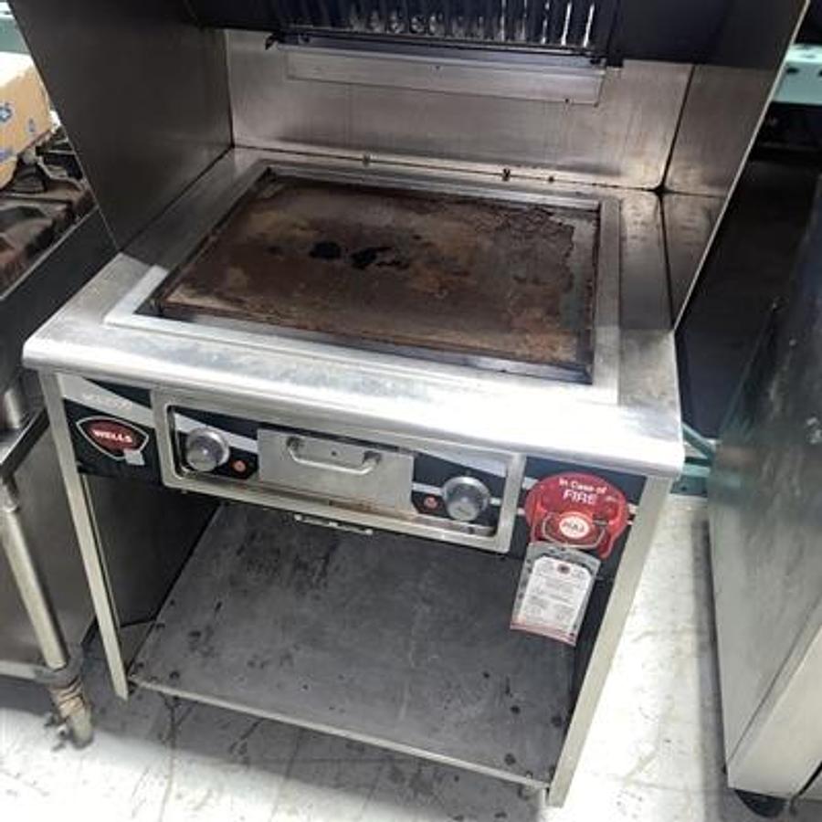 Used Ventless - Wells WVG-136 Ventless Griddle with built-in Hood
