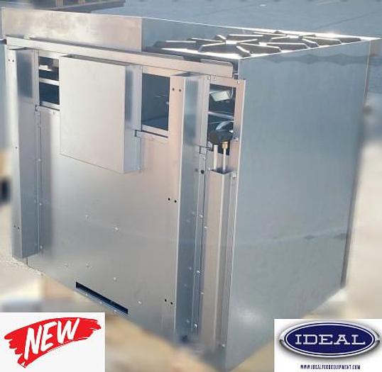 Oven with 24" char broiler and 2 open burners