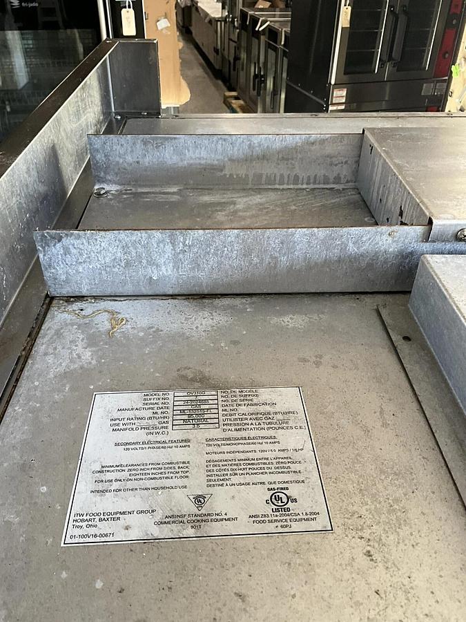 Used Baxter Hobart gas mini rack oven steam injected stand bakery Pastry OV310G pan