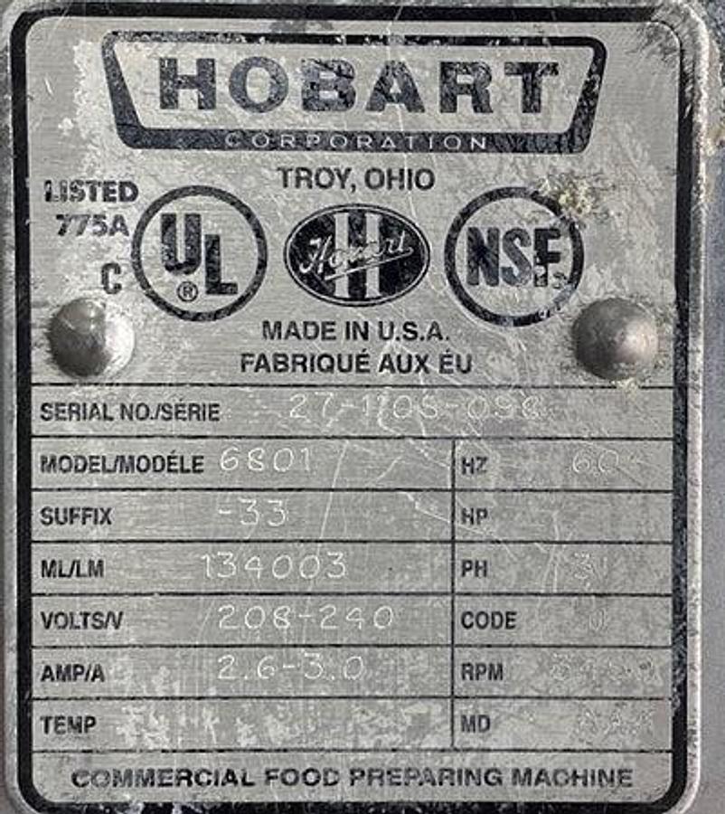 Used Hobart 142" Vertical Meat Saw