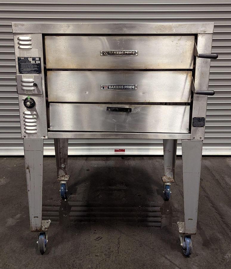 Used Bakers Pride GP61 Hearthbake Double Deck Gas Oven