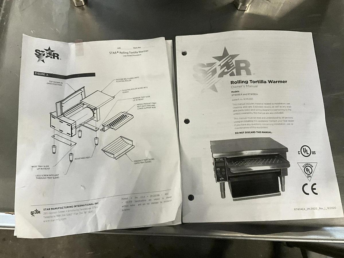 Used Star 9D-RTW14EA 14" Electric Rolling Tortilla Warmer Burrito Taco Quesadilla