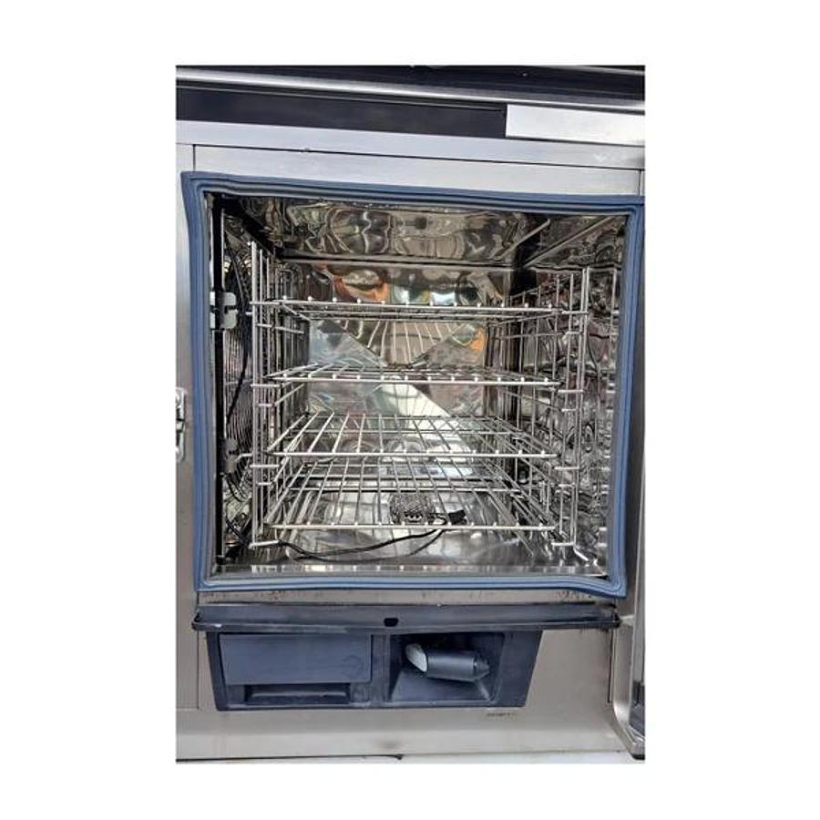 Used Rational LMZ100AE.DAB / UltraVent Plus XS iCombi Pro 4 Pan Half Size Electric Combi Oven with Hood