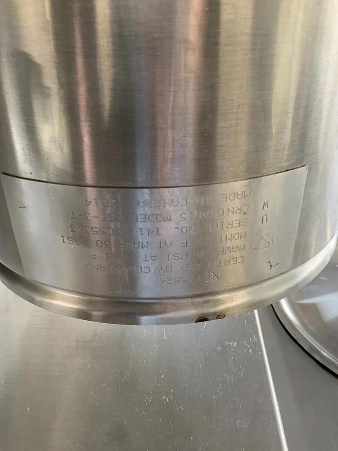 Used Cleveland KET-3-T 3 Gal Steam Soup Fudge Tilt Kettle 2/3 Jacketed 200volts 1ph