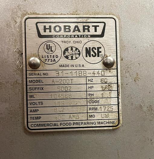 Refurbished 20 QT Mixer | Hobart | Model # A-200T