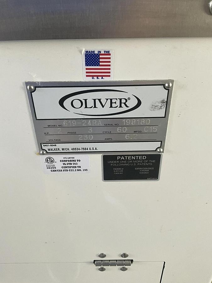 Refurbished Oliver 619-24RA Hydraulic Dough Divider 24 Part pocket dough divider Artisan