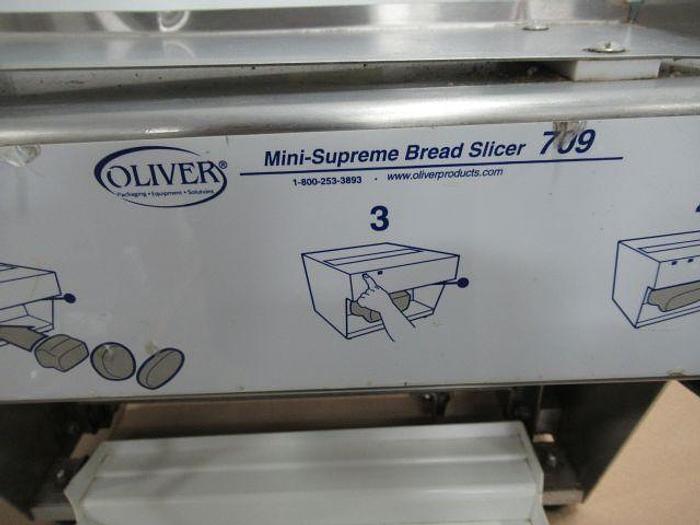Used OLIVER BREAD SLICER MODEL 709 MINI-SUPREME PERFECT! COUNTER TOP STAINLESS - FREE