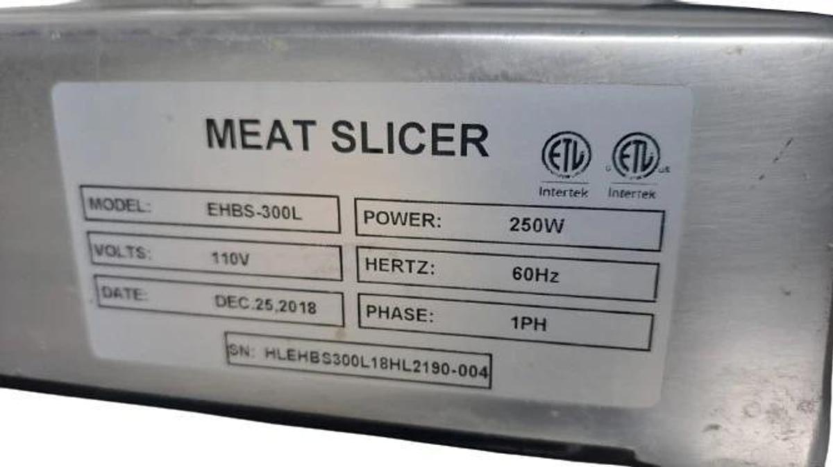 Used Eberhardt HBS-300L 12 Inch Blade Manual Meat Slicer