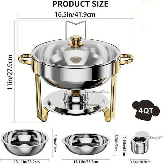 Round chafing dish
