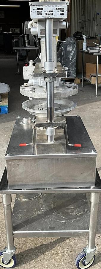 Used Comtec 2200 semi automatic pie press with 11" die set Pie Crust Dough Pumkin