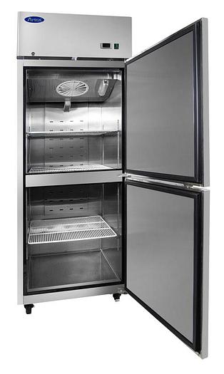 Half door upright Refrigerator